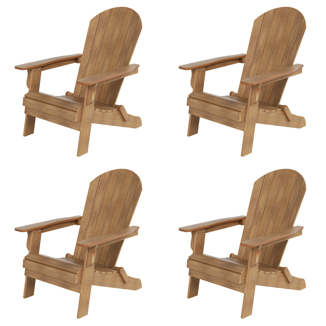 Tuscany HIPS Outdoor Folding Adirondack Chair (Set of 4)