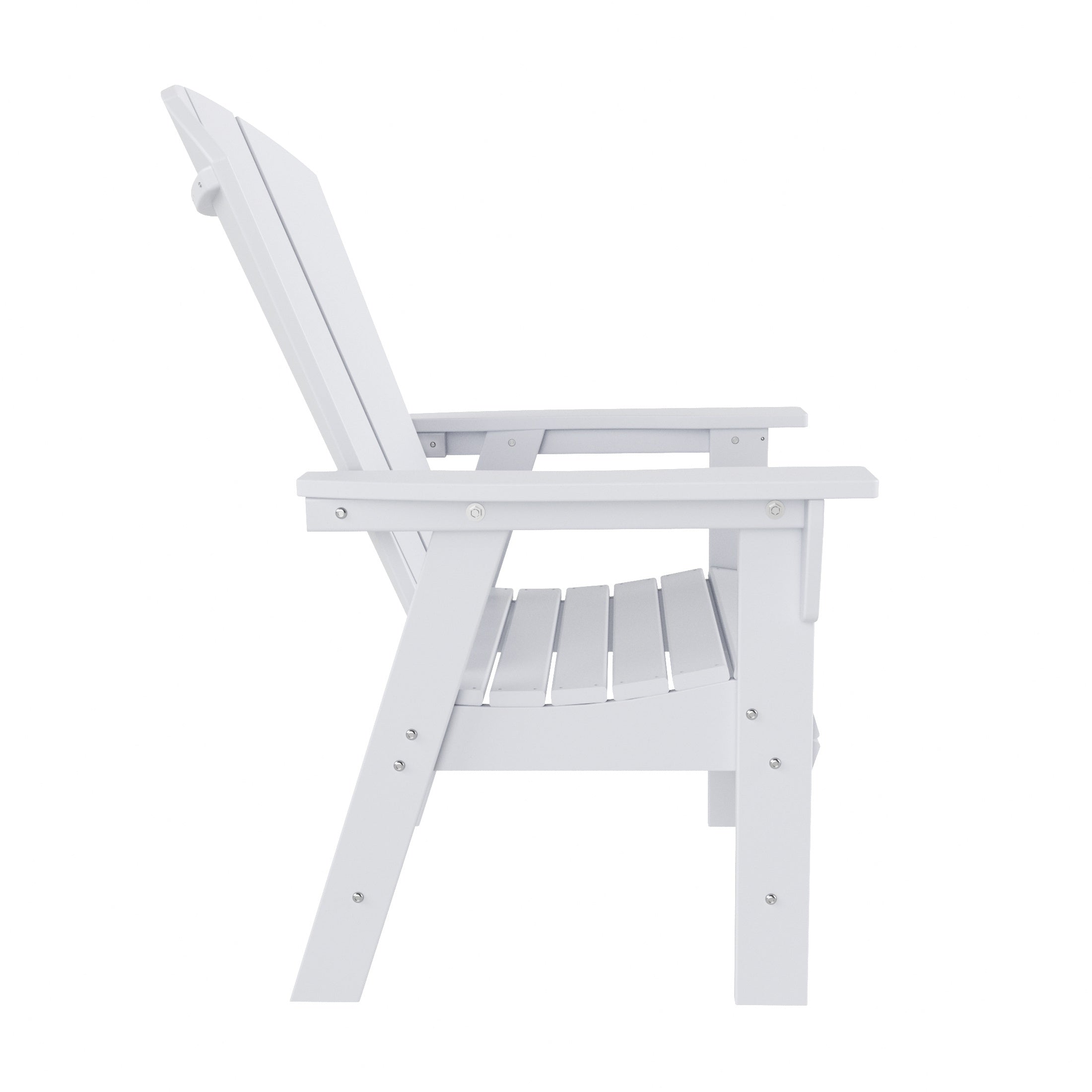 Malibu Outdoor Patio HDPE Plastic Adirondack Dining Chair