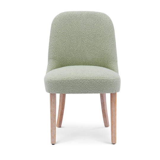 Genevieve Mid-Century Modern Upholstered Boucle Dining Chair (Set of 6)