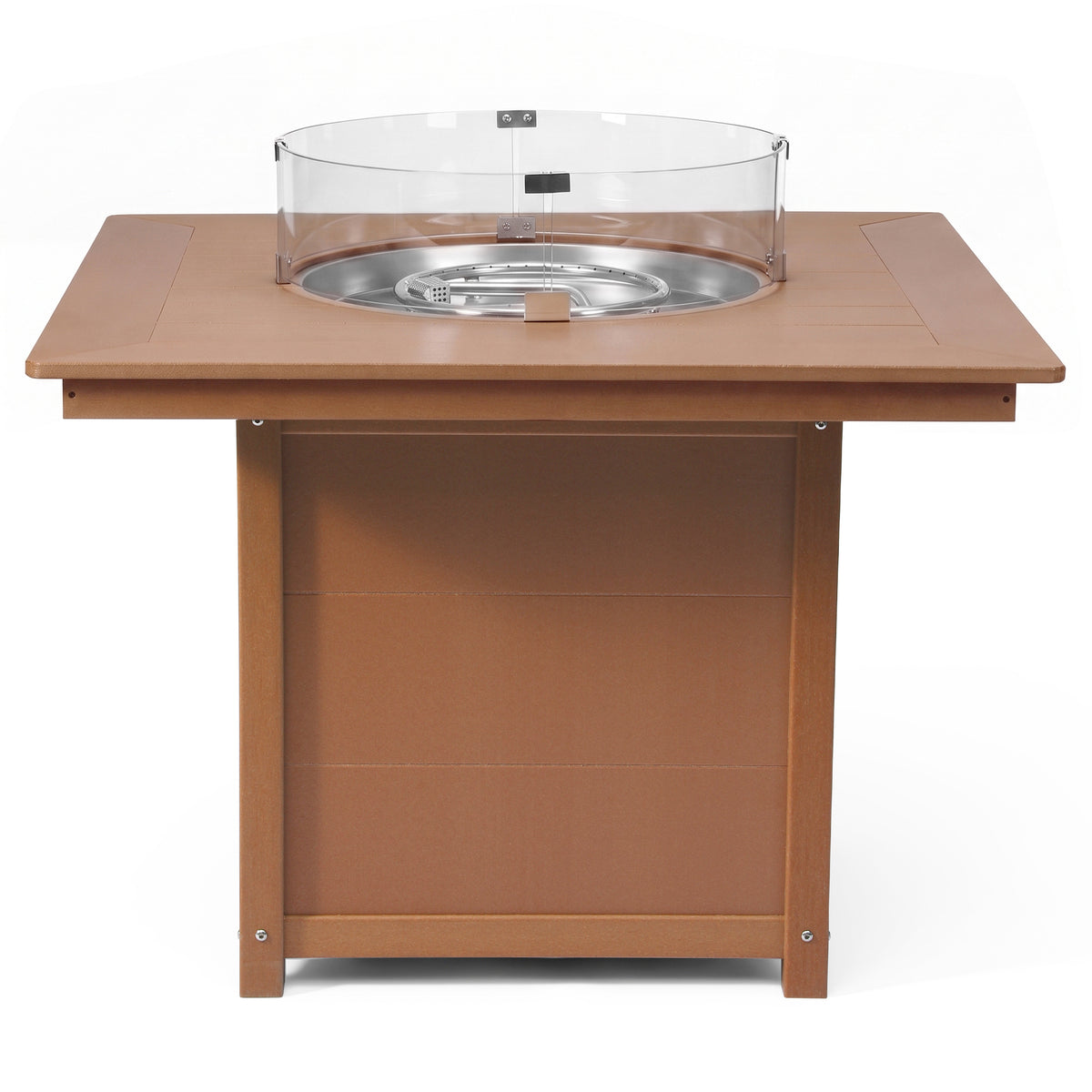 Helios Modern Outdoor Patio Propane 42" Square Fire Pit Table