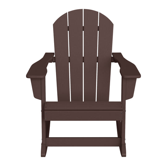 Malibu 3-Piece set Outdoor / Patio Poly Adirondack rocking chairs with a side table ( 2 seater )