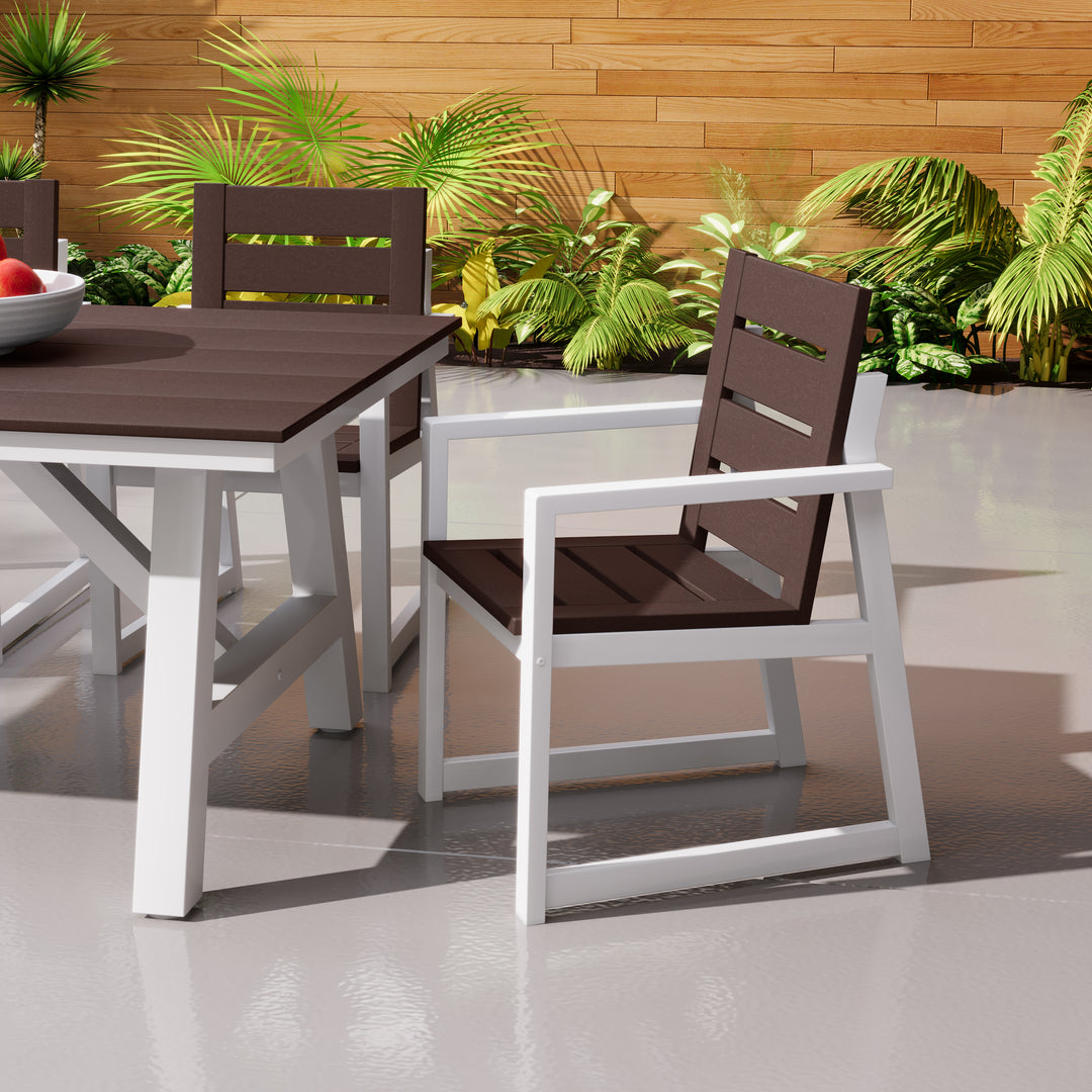 Cape May HDPE Outdoor Patio Dining Arm Chair