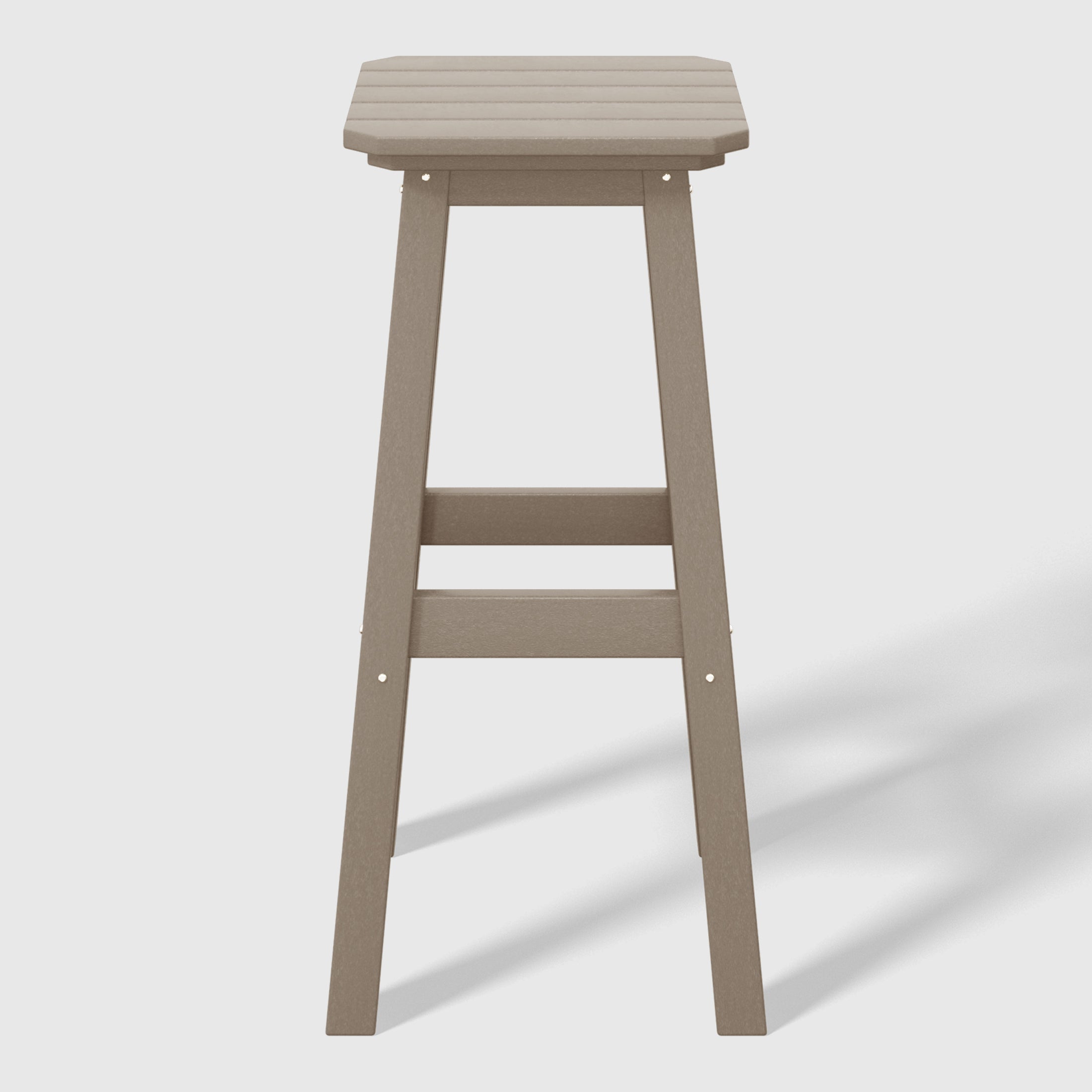 Malibu 29" HDPE Outdoor Patio Square Bar Stools (Set of 3)