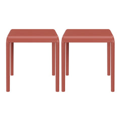 Playa Plastic Modern Outdoor Patio Accent Side Tables (Set of 2)