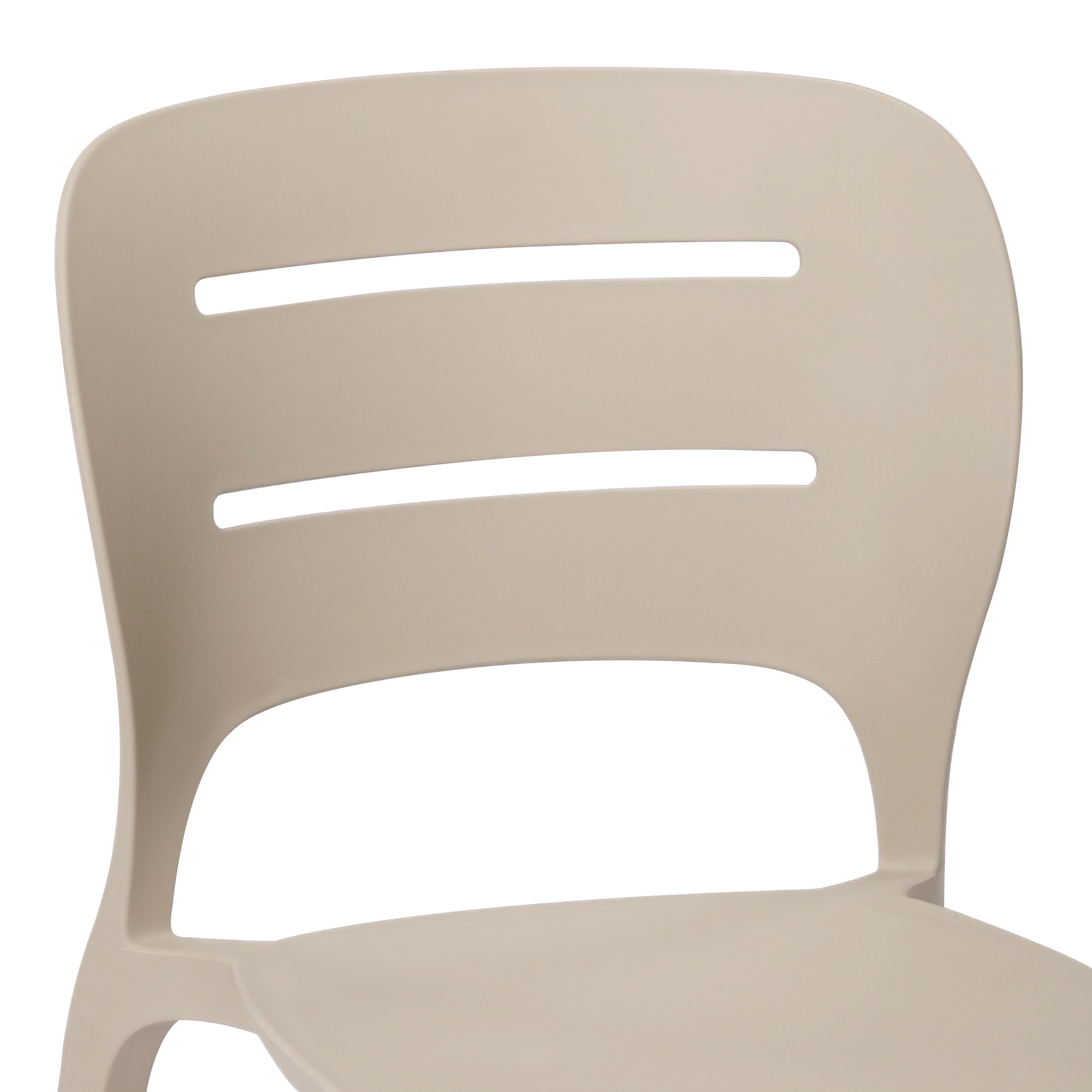 Playa Outdoor Modern Stackable Plastic Patio Dining Side Chairs (Set of 2)