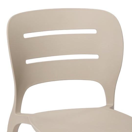 Playa Outdoor Modern Stackable Plastic Patio Dining Side Chairs (Set of 4)