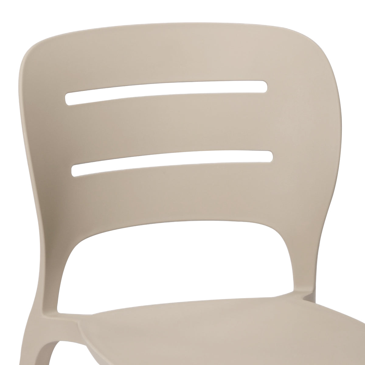 Playa Outdoor Modern Stackable Plastic Patio Dining Side Chairs (Set of 2)