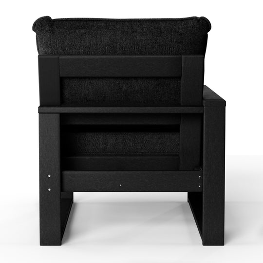 Outdoor HDPE Left Arm Sectional Patio Corner Club Chair with Patio Cushions