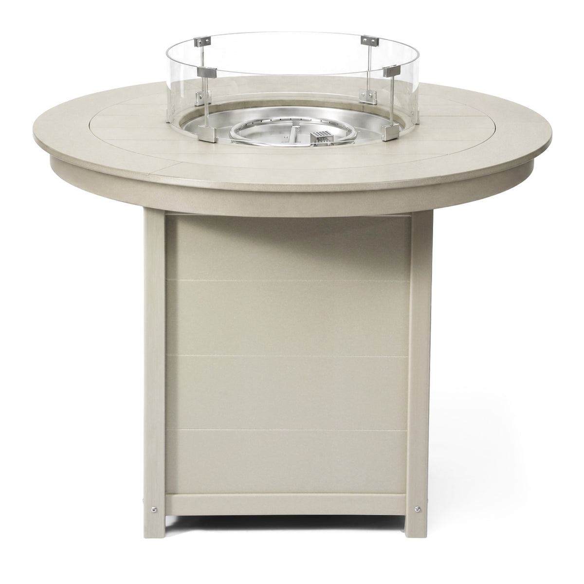Helios 47" Modern Outdoor Patio Propane Round Counter Height Fire Pit Table
