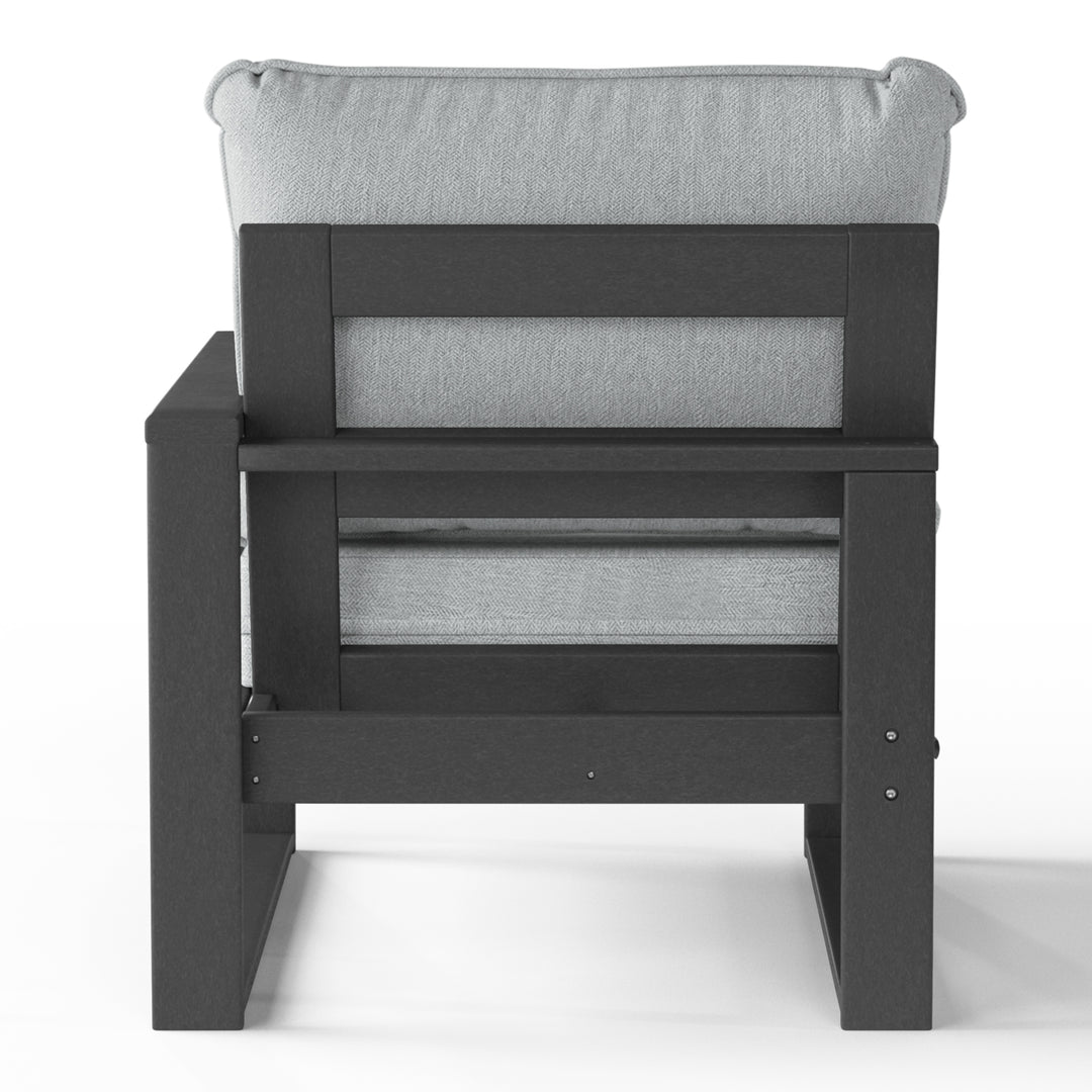 Outdoor Patio HDPE Right Arm Facing Sectional Corner Chair with Patio Cushions