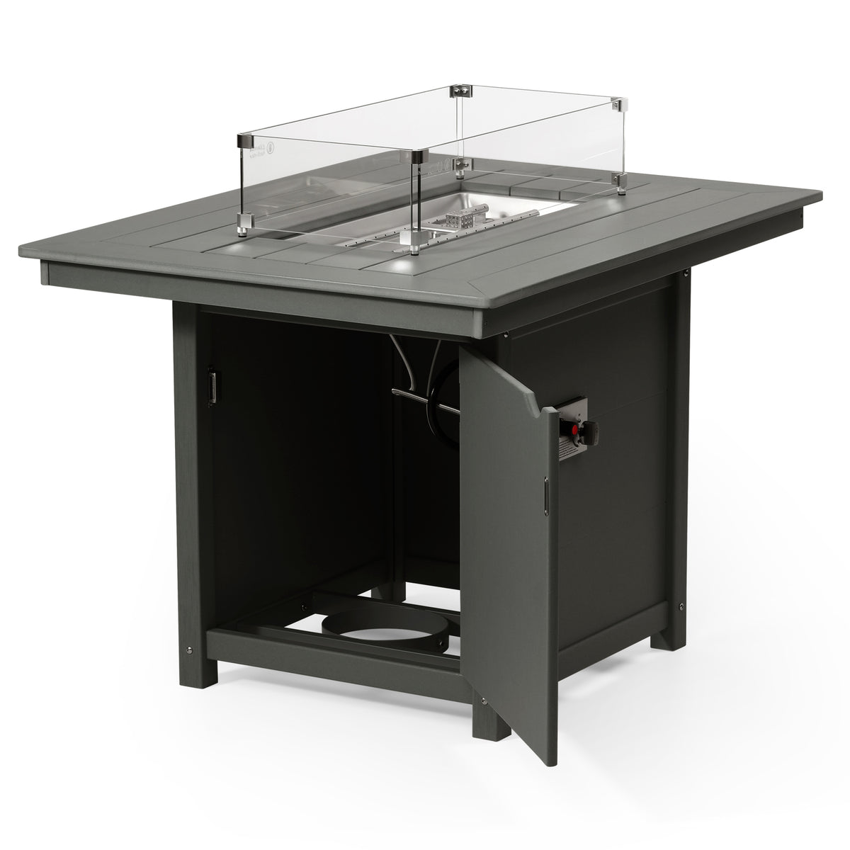 Helios 46" Modern Outdoor Patio Gas Propane Rectangular Fire Pit Table