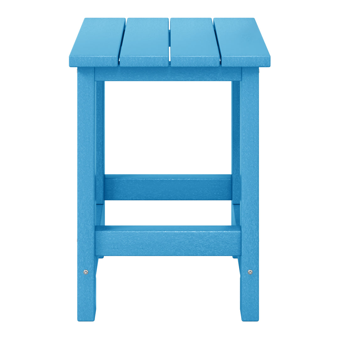 Malibu Kids Outdoor Patio Furniture HDPE Adirondack Square Side Table