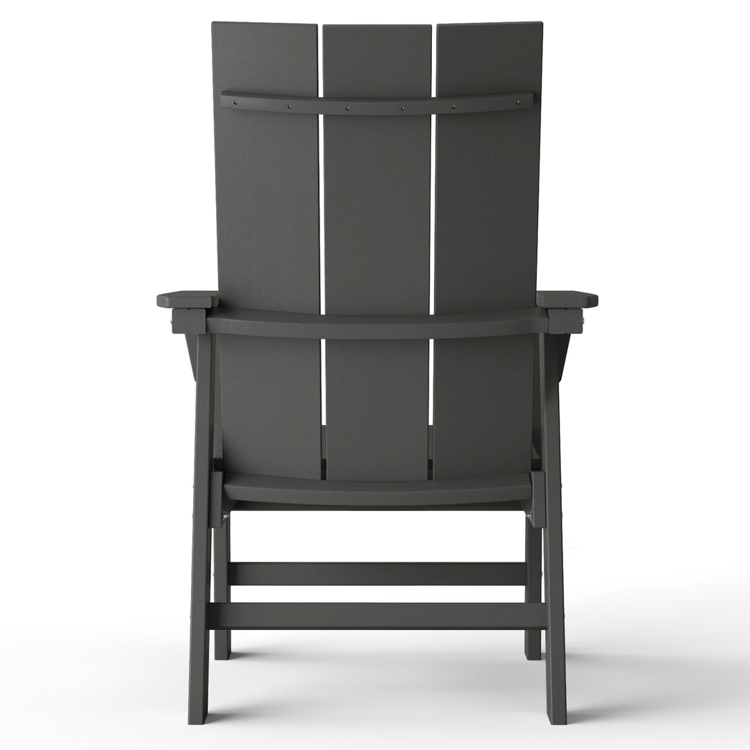 Ashore Outdoor Patio HDPE Plastic Modern Adirondack Dining Chair