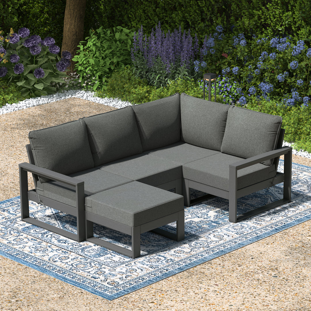 Montara 5-piece Outdoor Sectional Modular Patio Furniture Sofa Set