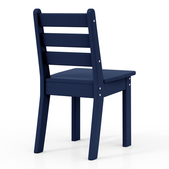 Treehouse Outdoor HDPE Kids Plastic Toddler Dining Chair (Set of Two)
