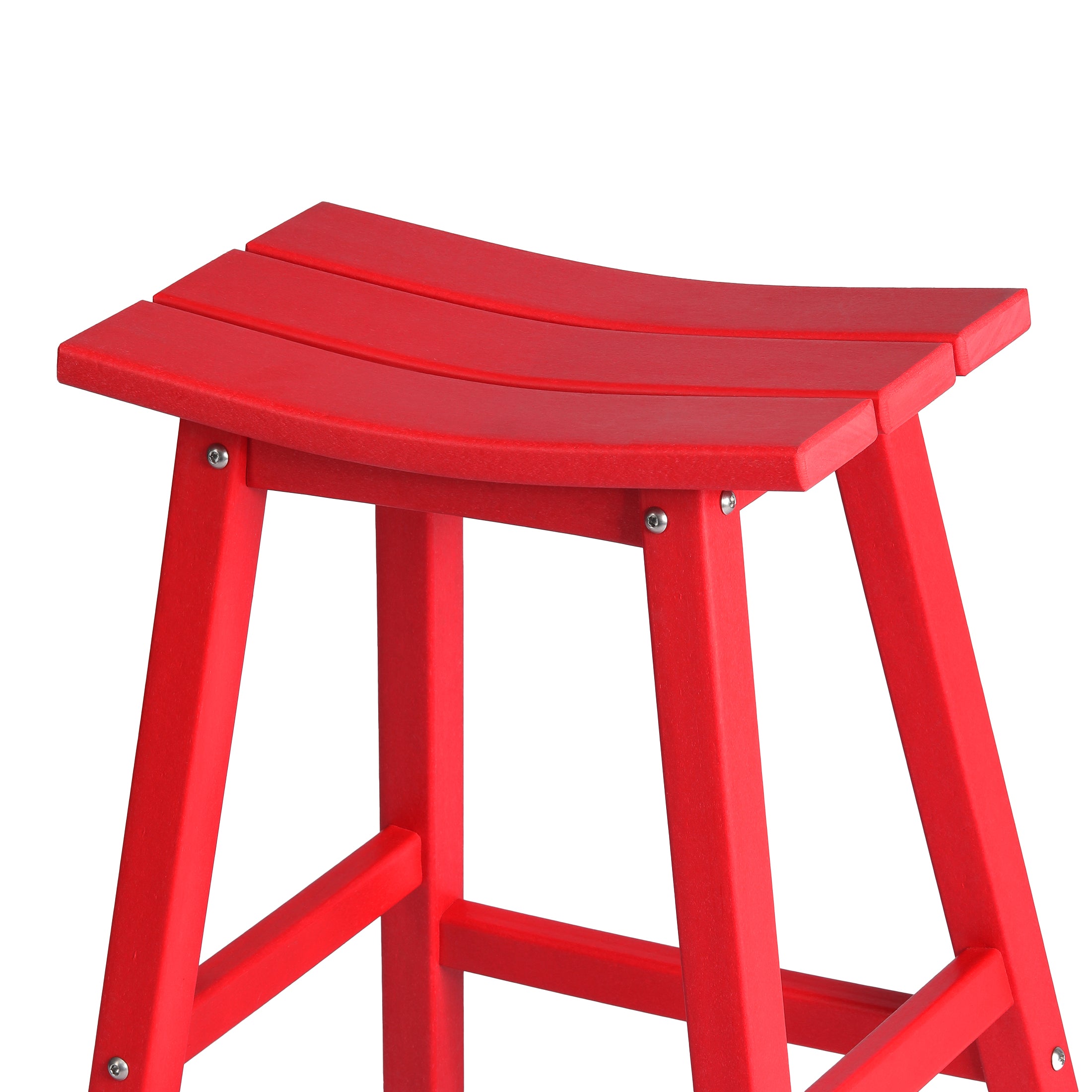 Malibu 24" HDPE Outdoor Patio Counter Height Bar Stools (Set of 2)