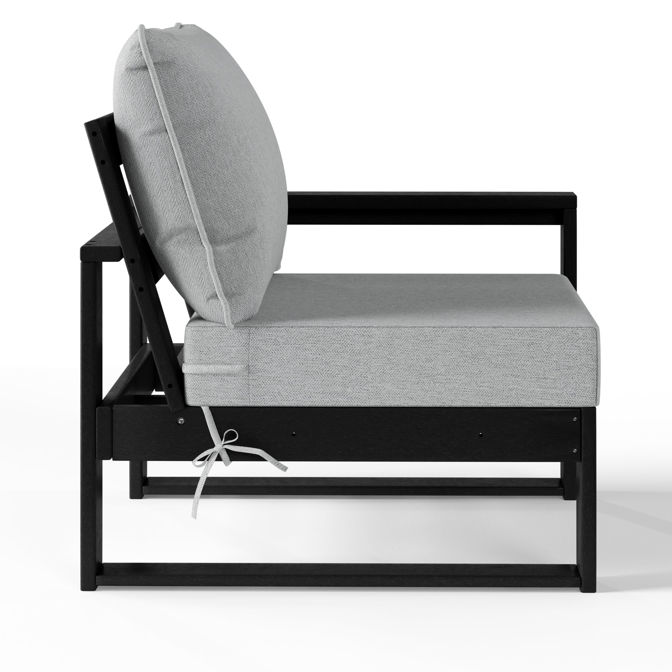 Montara Outdoor Patio HDPE Right Arm Facing Sectional Corner Chair with Patio Cushions