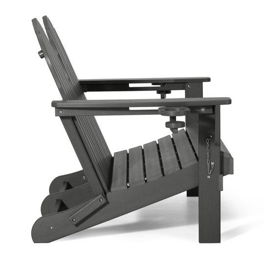 St. Augustine Outdoor Patio 49" HDPE Folding Adirondack Garden Bench