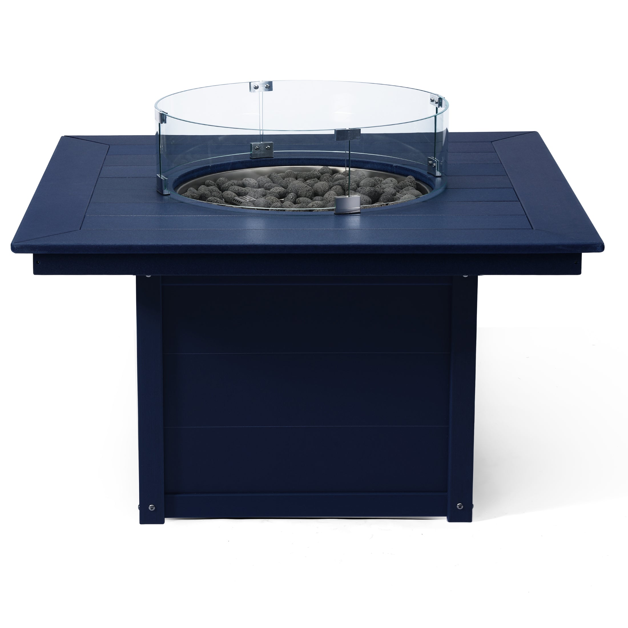 Helios 42" Modern Outdoor Patio Propane Square Fire Pit Table