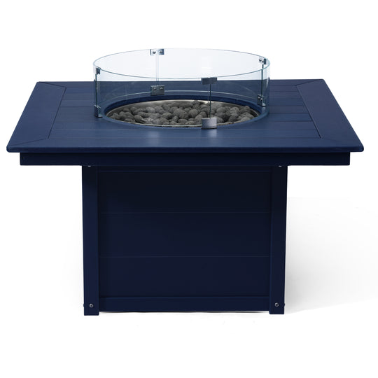 Helios 42" Modern Outdoor Patio Propane Square Fire Pit Table