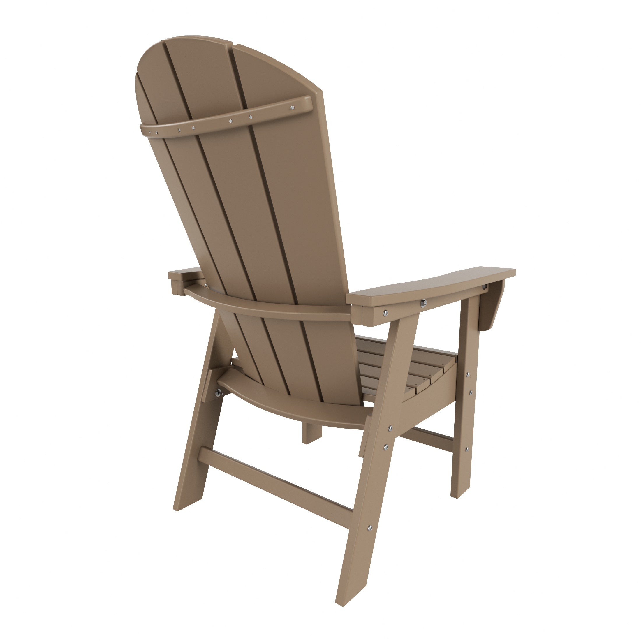 Malibu 5 Piece Outdoor Patio Dining Round Table and Curved Back Armchair Set