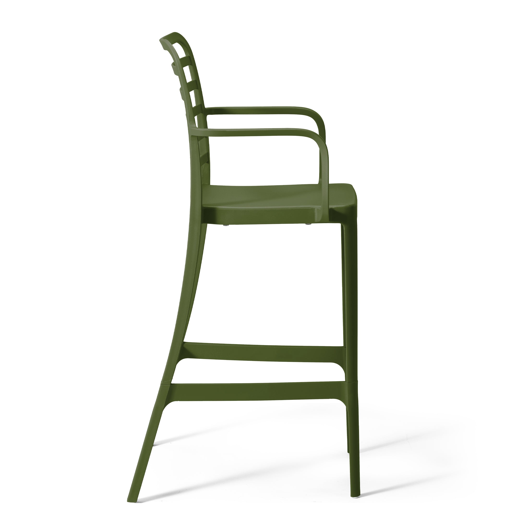 Playa 29.5" Outdoor Polypropylene Plastic Patio Bar Height Stools (Set of 2)