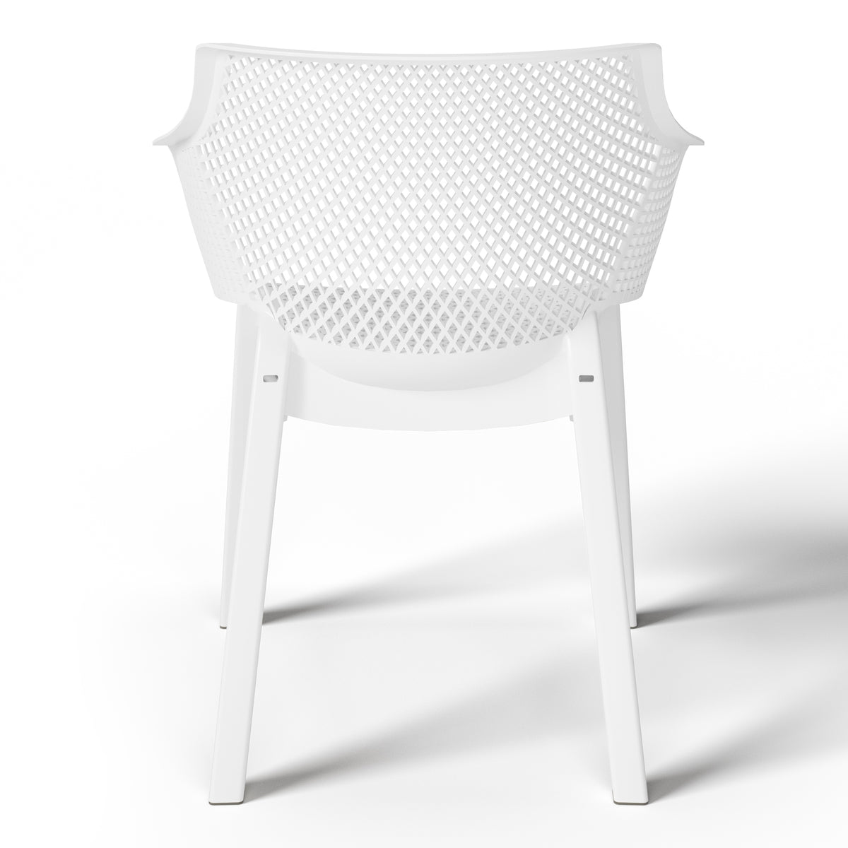 Playa Outdoor Modern Stackable Plastic Resin Patio Dining Armchair (Set of 4)