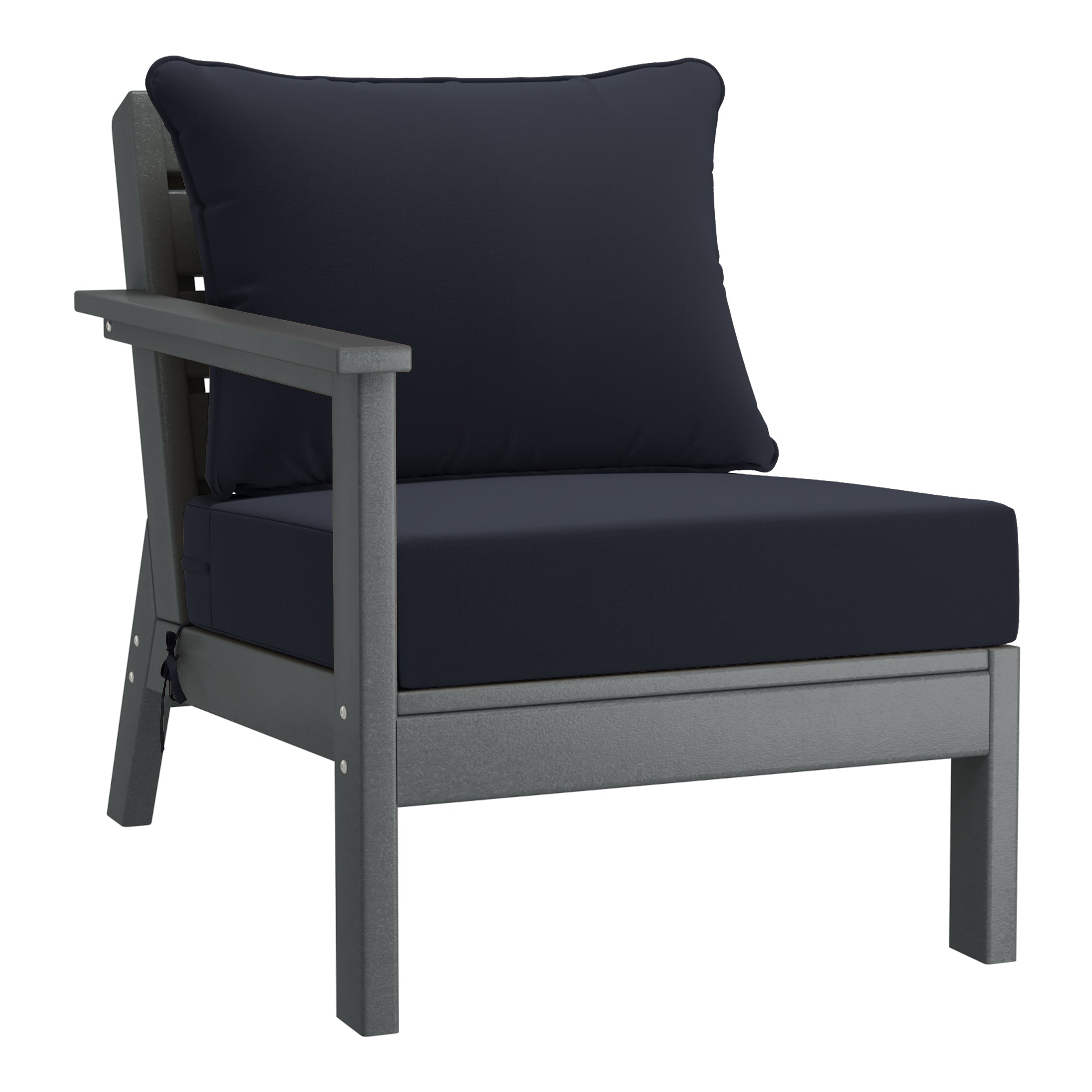 Avalon Outdoor Patio HDPE Sectional Sofa with Patio Cushions