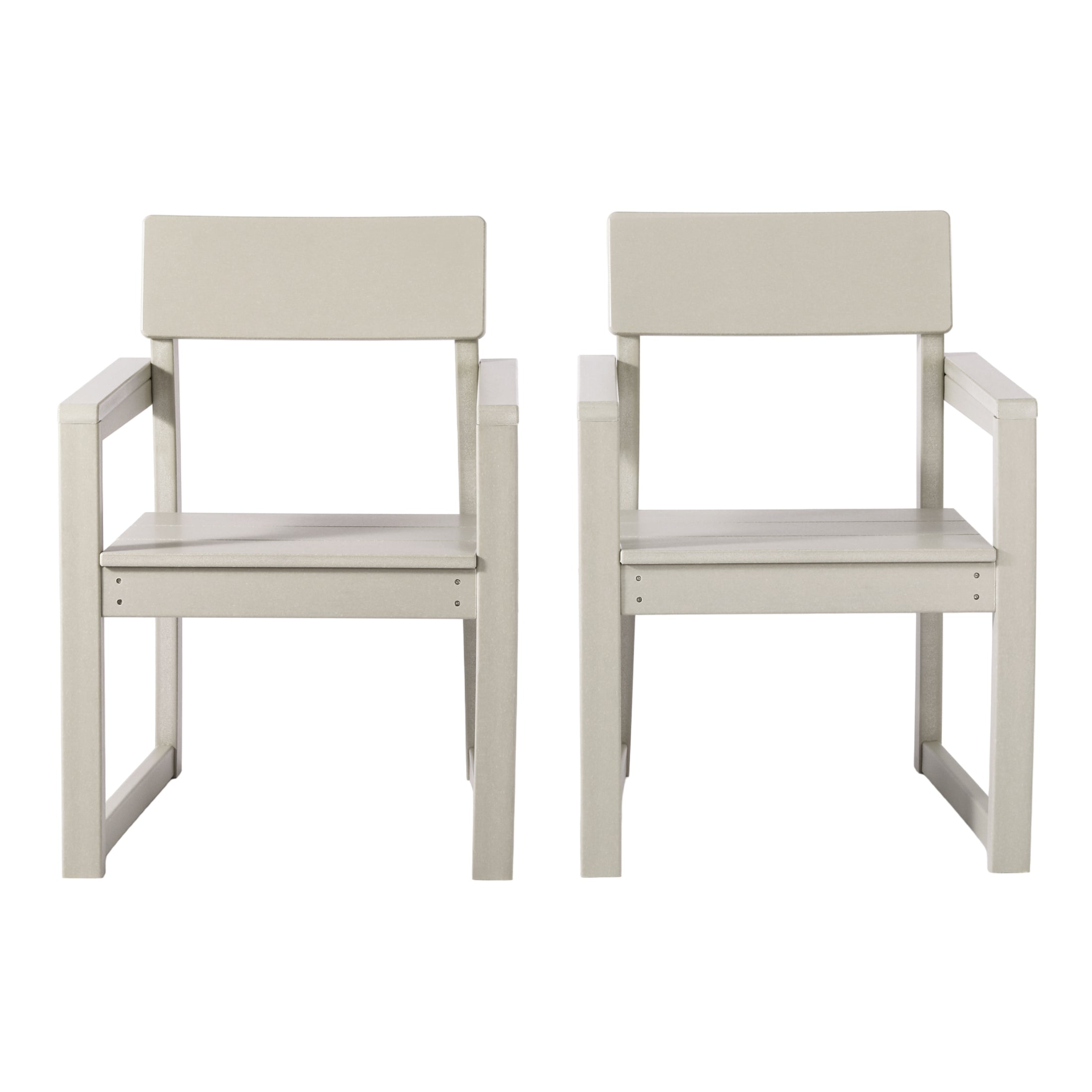 Paloma Modern HDPE Outdoor Patio Dining Arm Chairs (Set of 2)