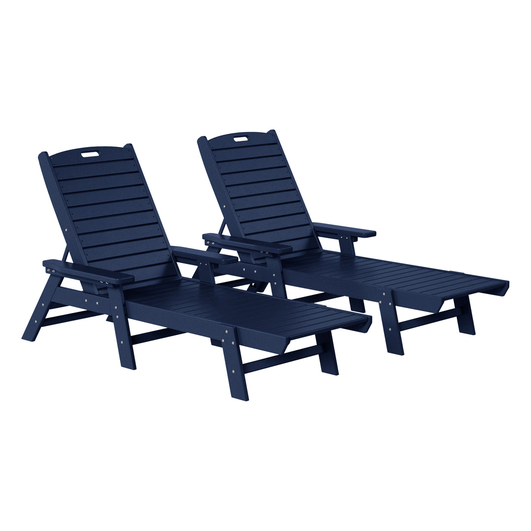 Malibu Poly Reclining Chaise Lounge (Set Of 2)