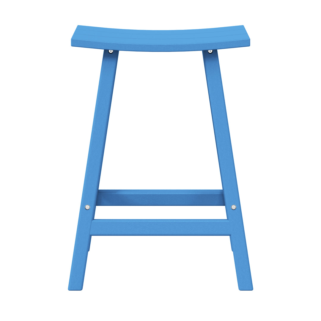 Malibu 24" height Outdoor / Patio Saddle bar stool