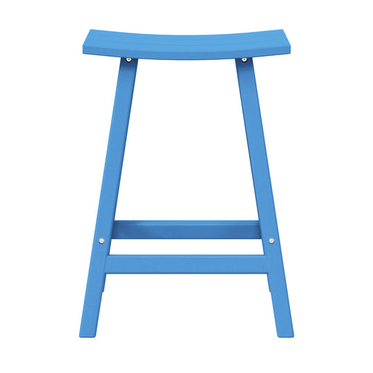 Malibu 24" height Outdoor / Patio Saddle bar stool