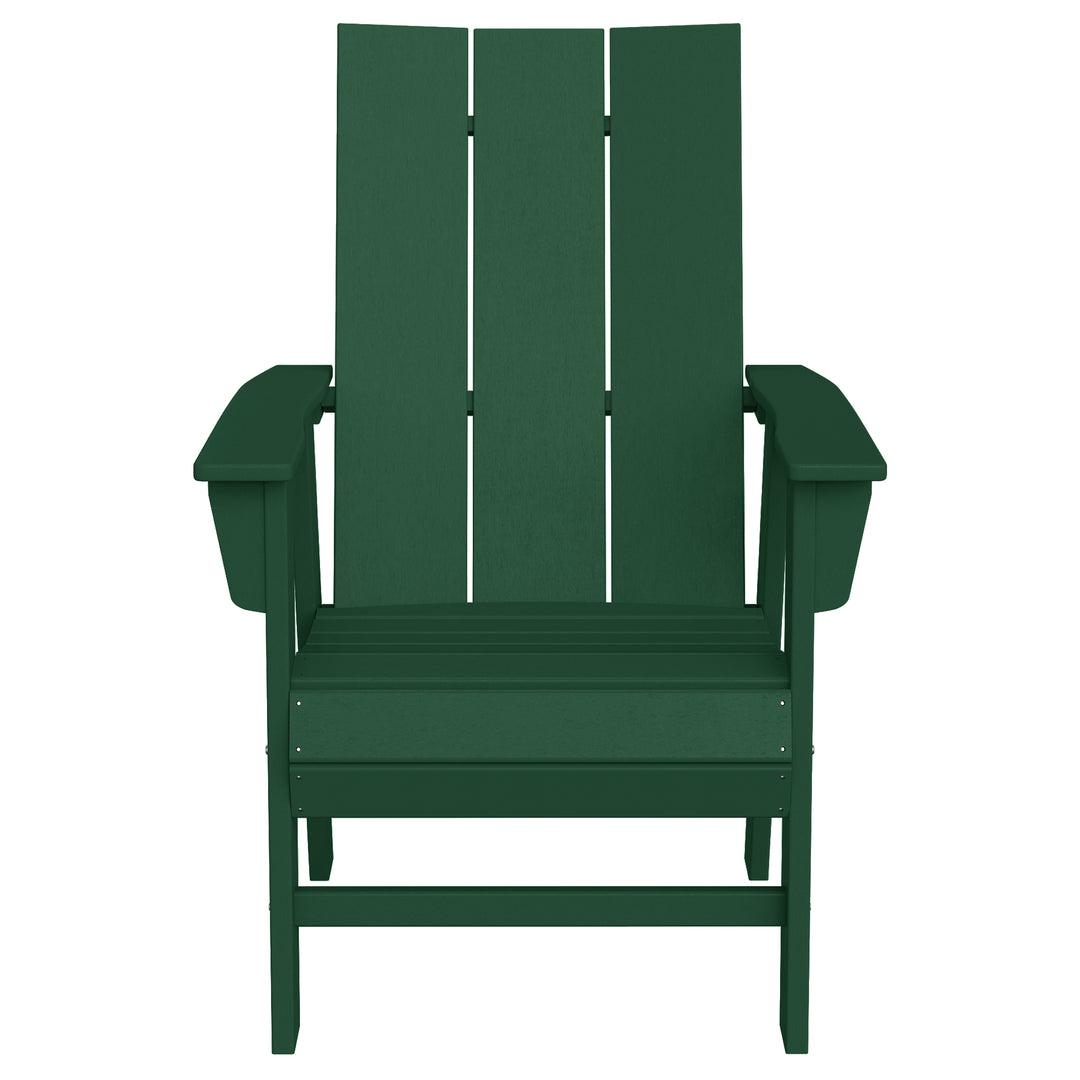 Ashore Outdoor Patio HDPE Plastic Modern Adirondack Dining Chair