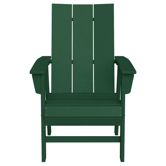 Ashore Outdoor Patio HDPE Plastic Modern Adirondack Dining Chair