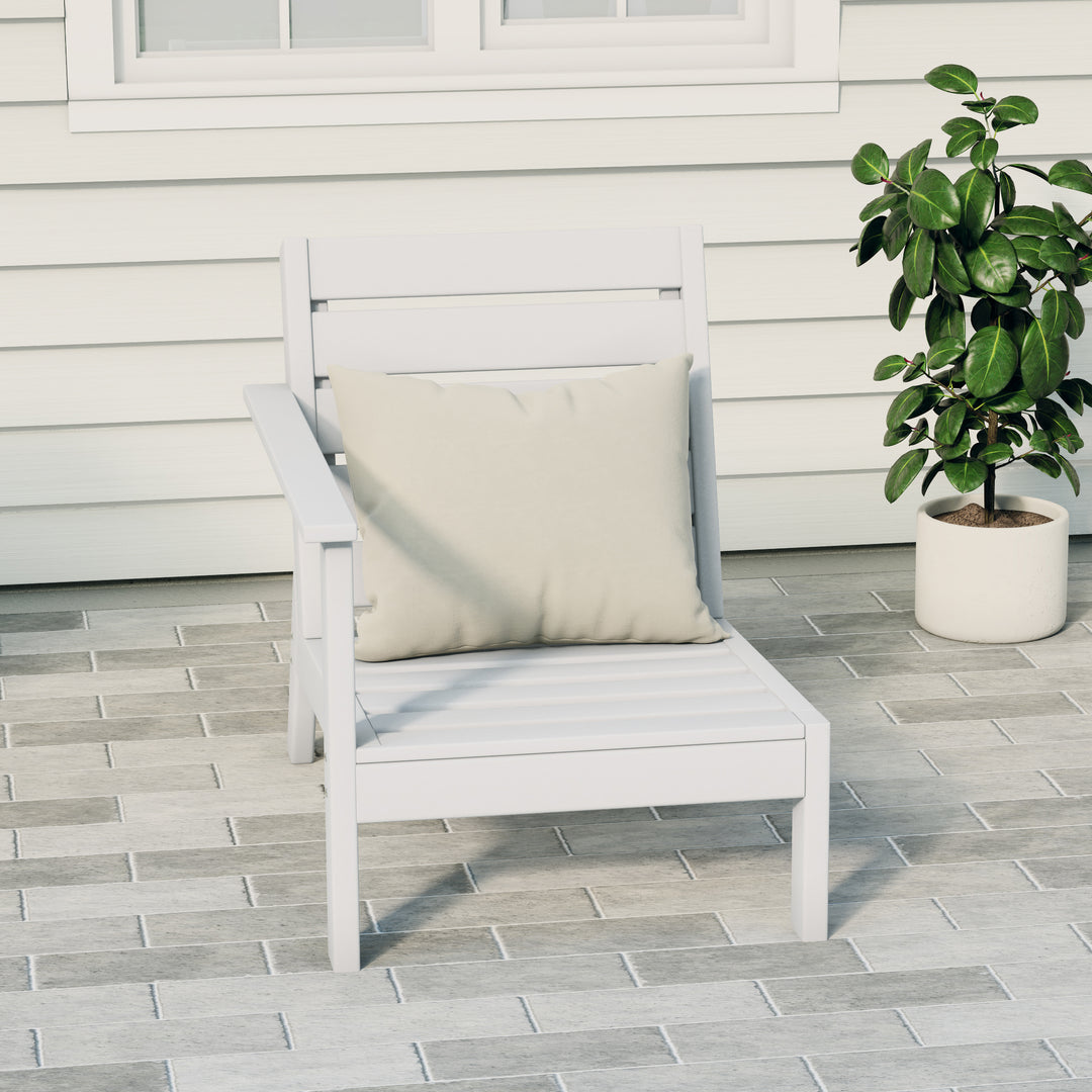 Avalon Outdoor Patio HDPE Left Arm Facing Deep Seating Corner Chair