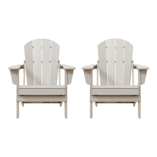 Malibu Westintrends 2 piece set outdoor folding Poly Adirondack chair