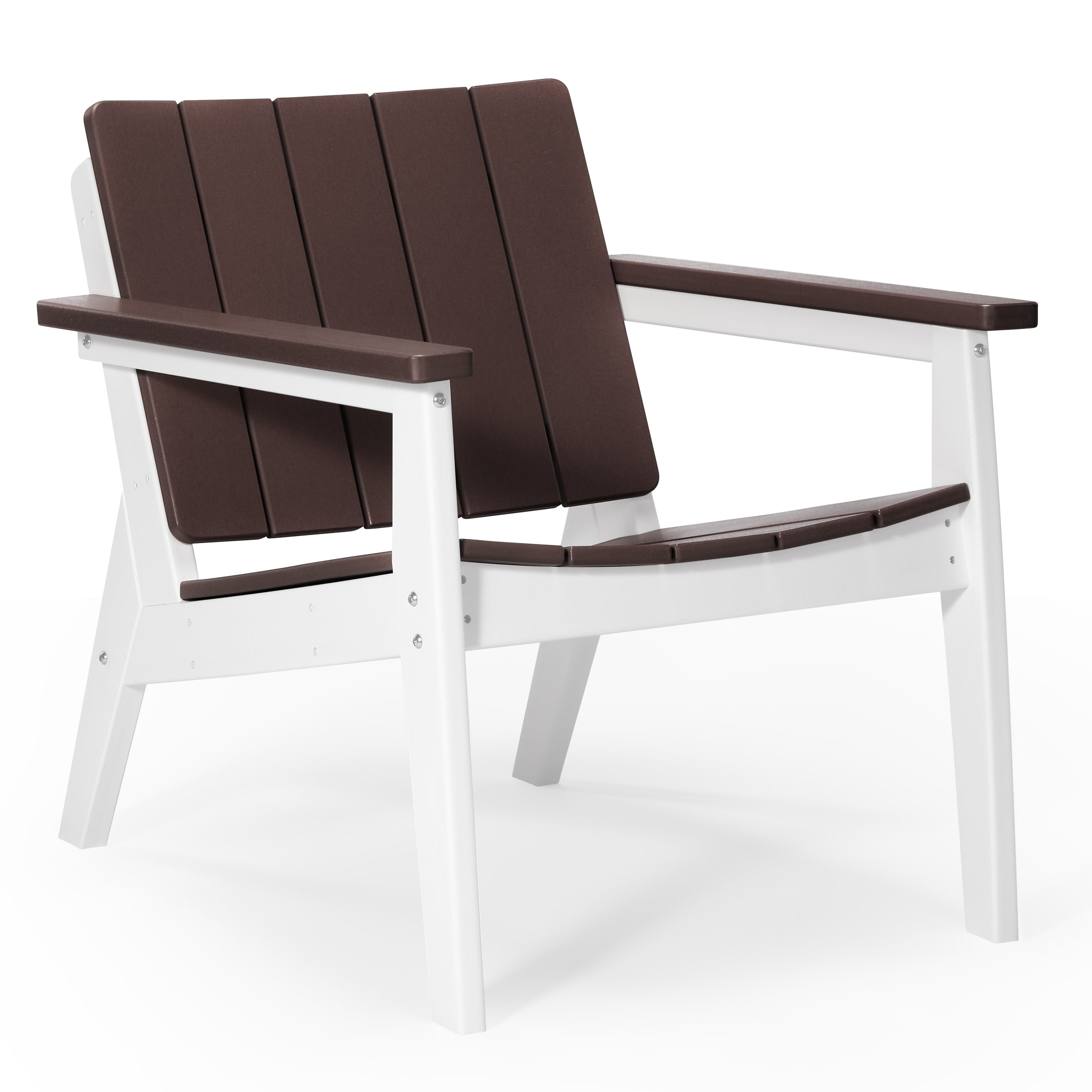 Pacifica 3-Piece Outdoor HDPE Conversation Set with Deep Seating Chairs and Round Side Table