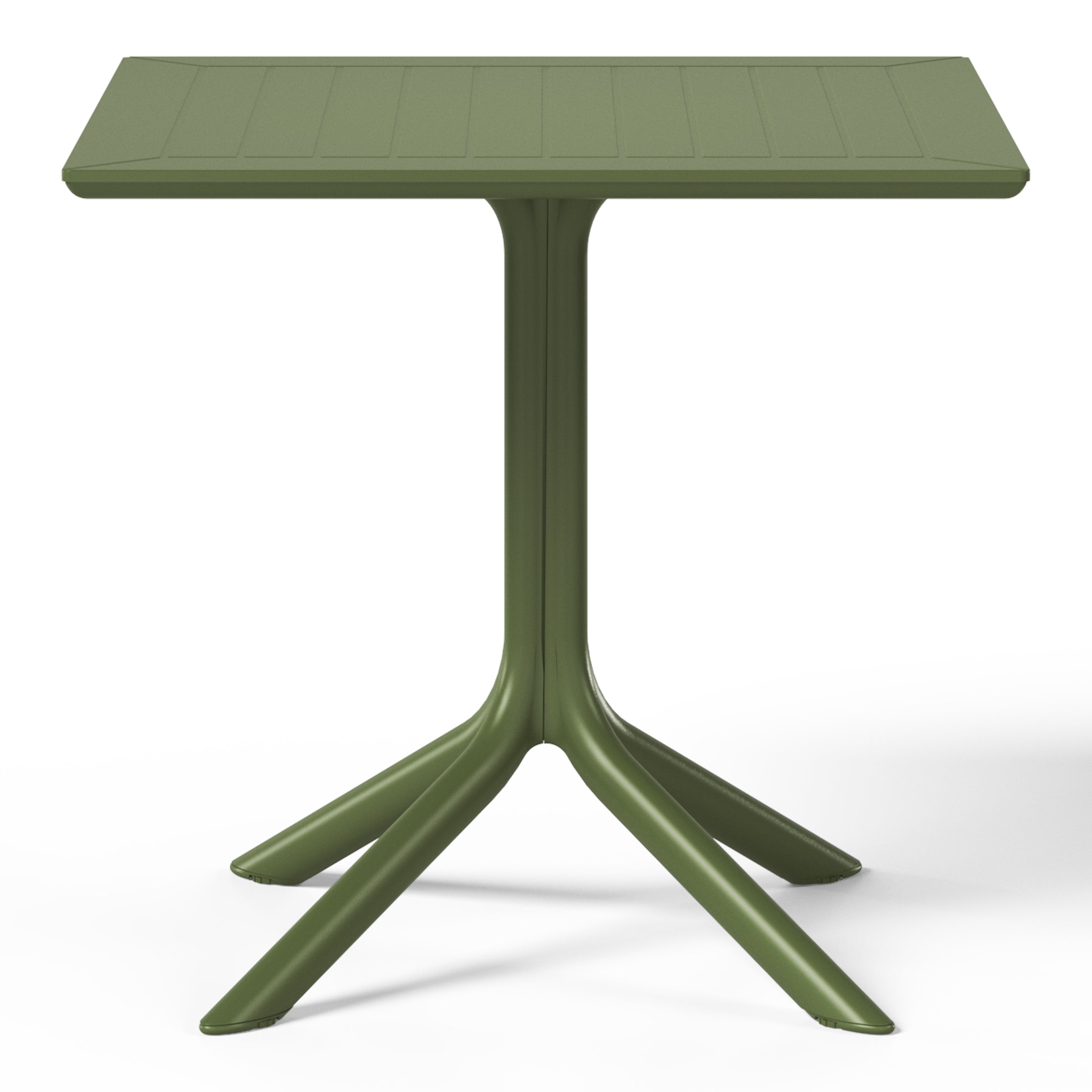 Playa Modern 5-Piece Resin Patio Dining Table Set with Stackable Patio Dining Chairs
