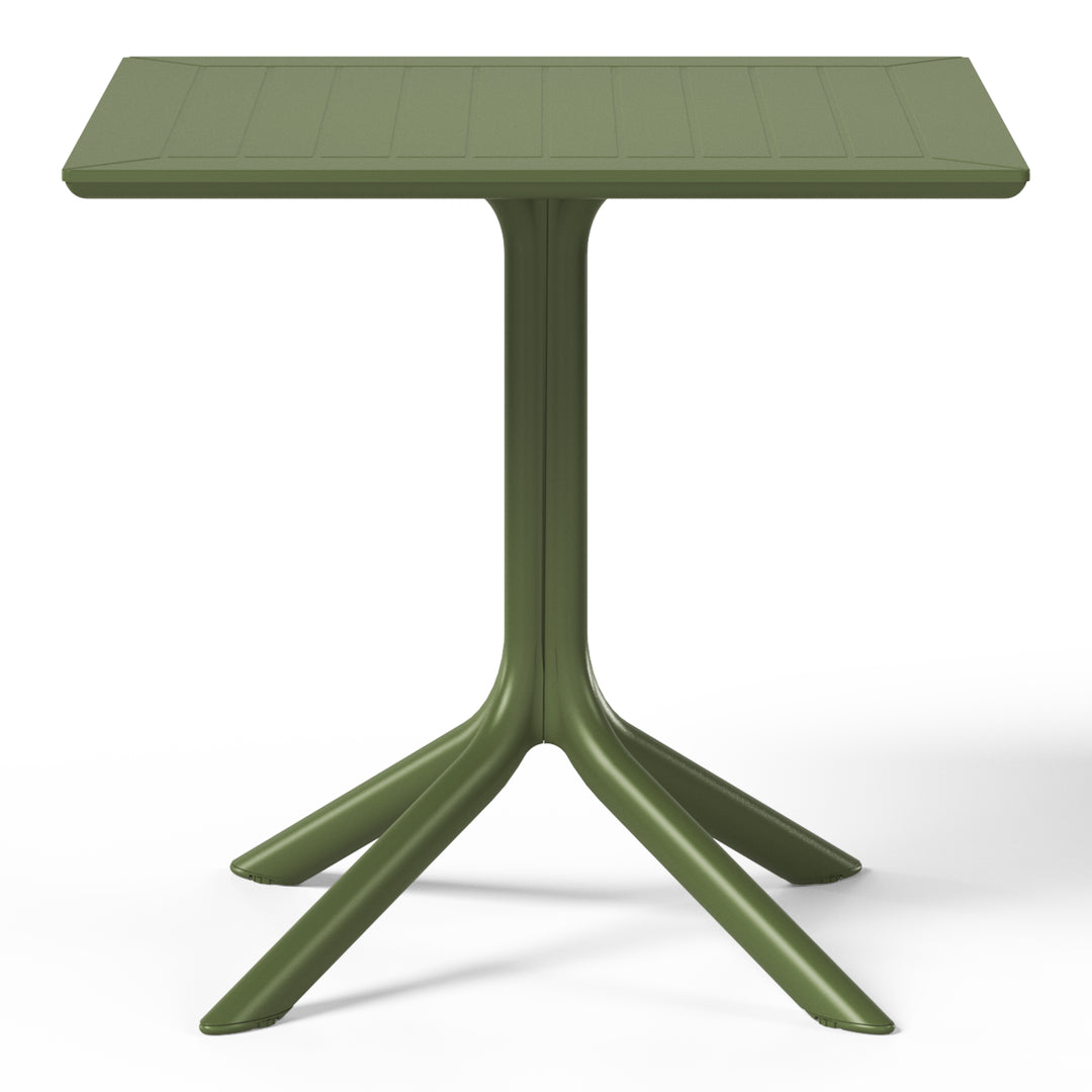 Playa 5-Piece Resin Square Patio Dining Table Set with Stackable Patio Dining Chairs