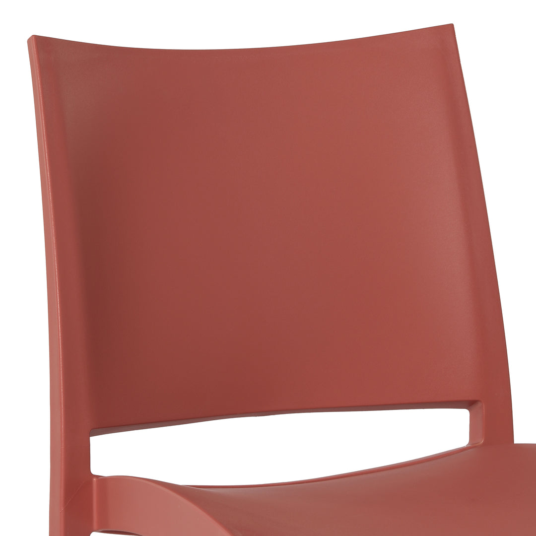 Playa Modern Polypropylene Stackable Plastic Patio Dining Chair (Set of 2)