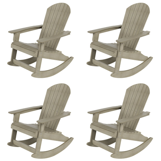 Tuscany HIPS Outdoor Adirondack Rocking Chair (Set of 4)