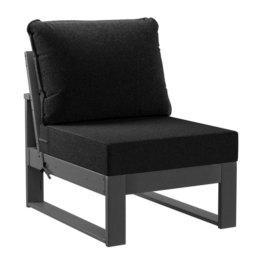 Montara Outdoor HDPE All-Weather Modern Deep Seating Patio Sofa with Waterproof Cushions