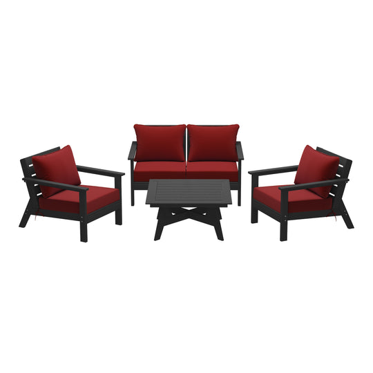Avalon Outdoor 5-Piece Modular Sectional Patio Furniture Sofa Set