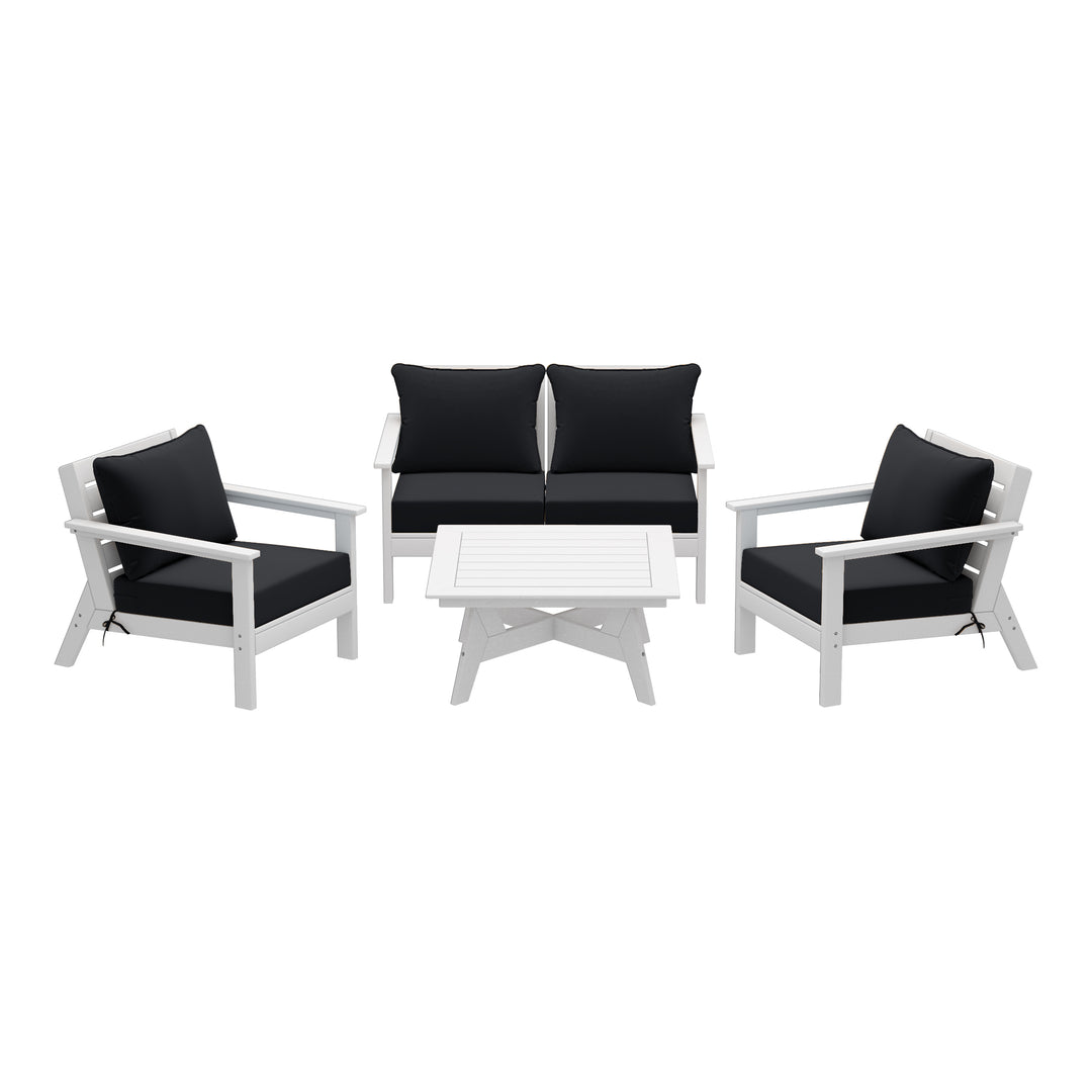 Avalon Outdoor 5-Piece Modular Sectional Patio Furniture Sofa Set