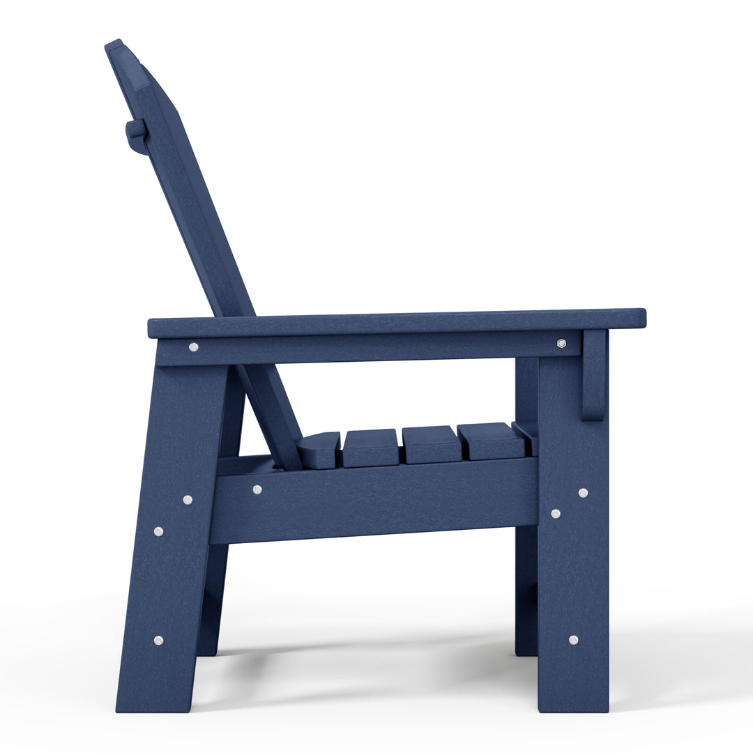 Malibu Kids Outdoor HDPE Adirondack Plastic Patio Chair