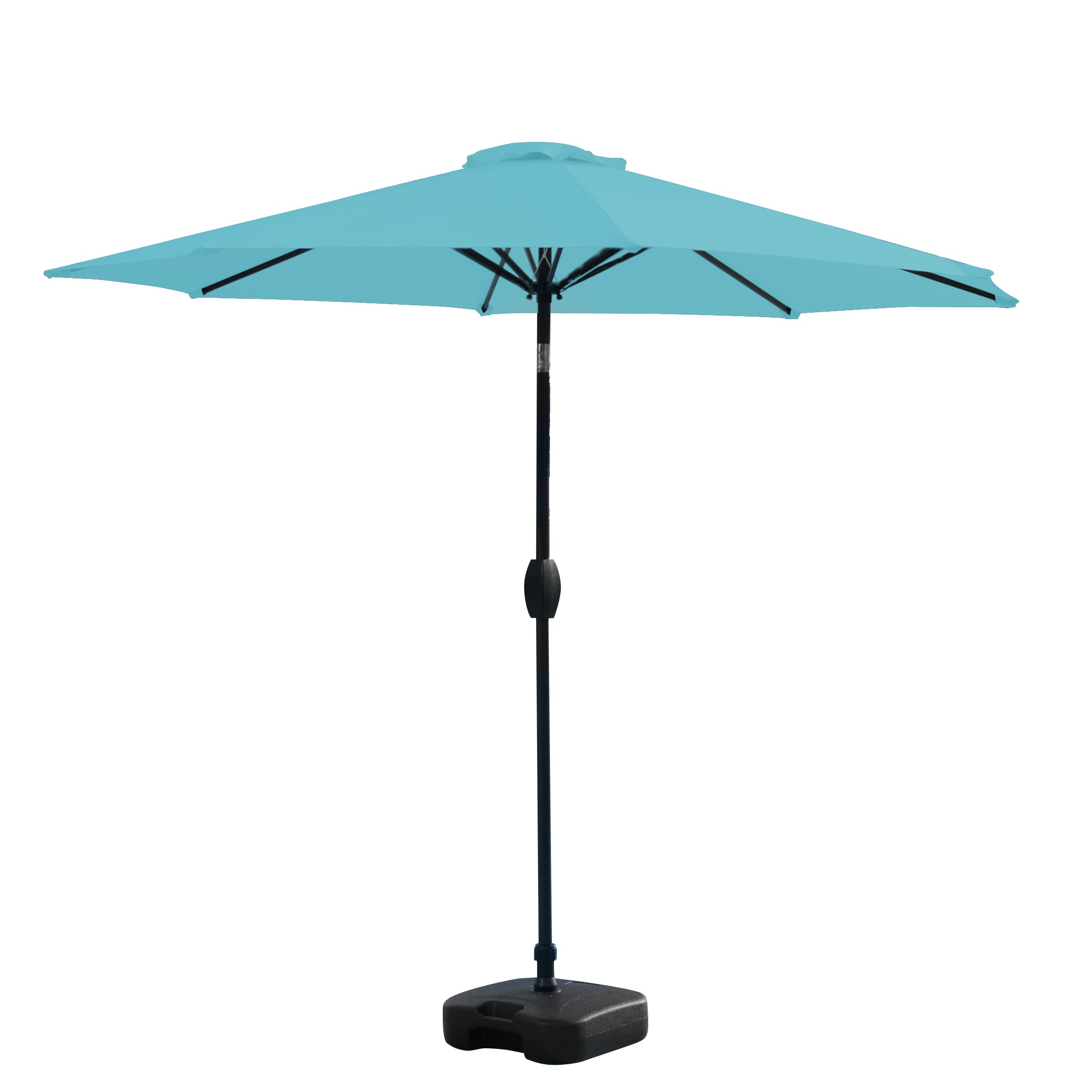 Paolo 9 ft. Patio Table Umbrella with tilt, crank features and free standing square shape weight base kit