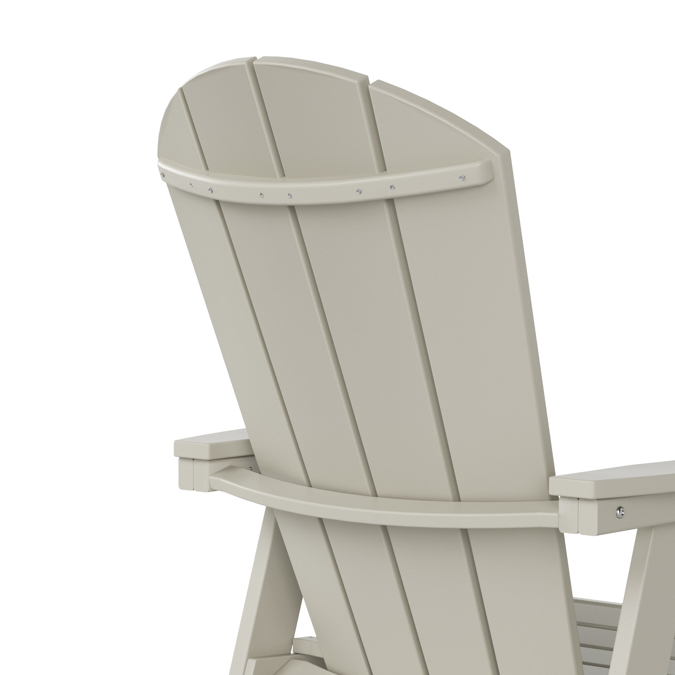 Malibu 7 Piece Outdoor Patio Dining Table and Adirondack Armchair Set