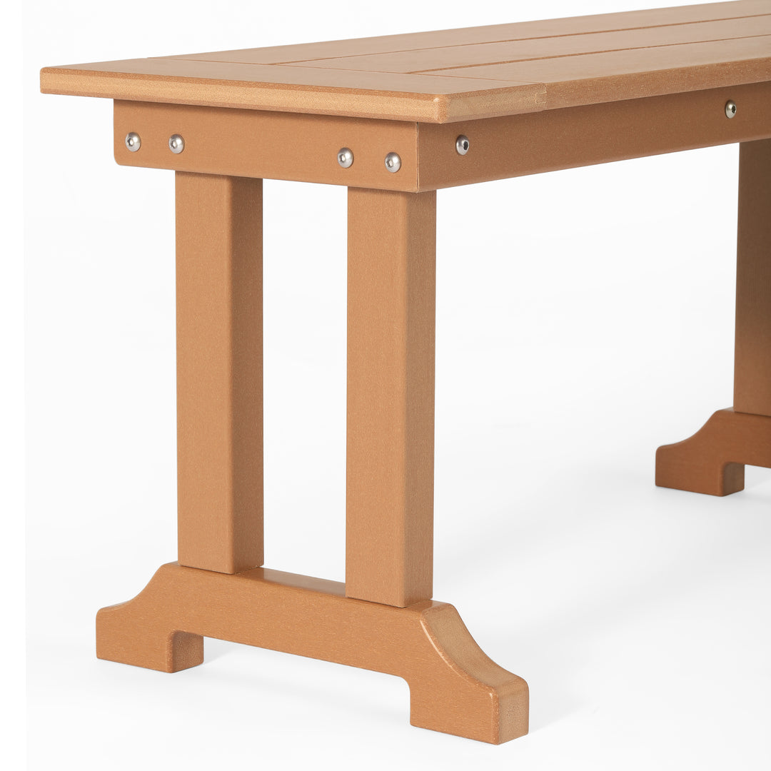 Malibu 65" Outdoor Patio Trestle Dining Bench