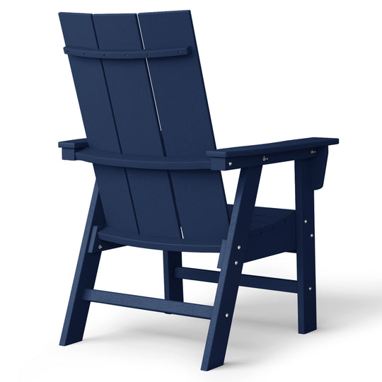 Ashore Outdoor Patio HDPE Plastic Modern Adirondack Dining Chair