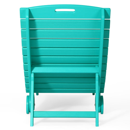 Outdoor HDPE In-Pool Patio Chaise Lounge Chair With Wheels